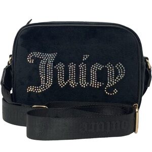 Juicy Couture Black Crossbody Bag with Rhinestone Logo